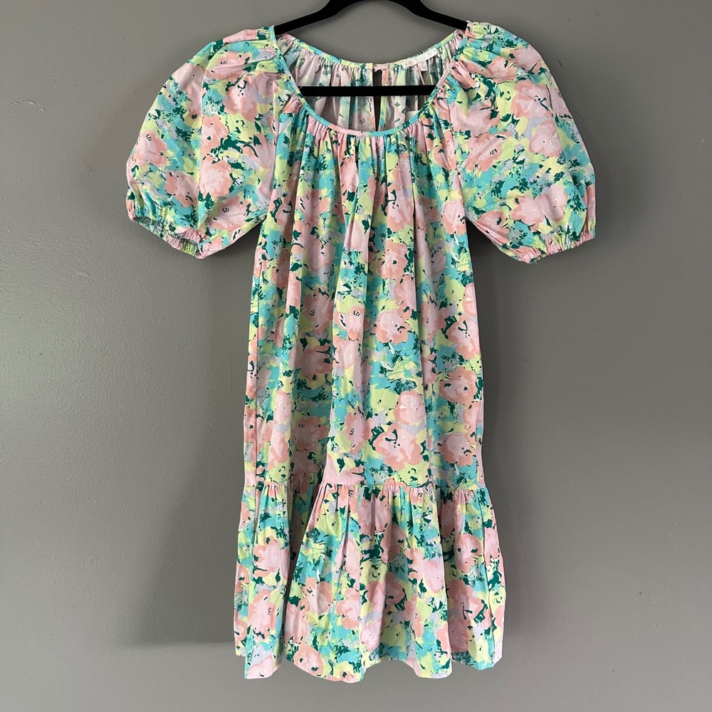 GB Balloon Sleeve Floral Knee Length Dress XS